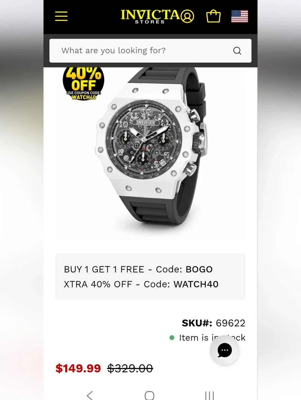 463.m Pair Of Invicta Racing Watches -grey & White
